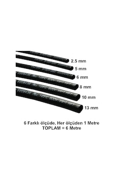 Isıyla Daralan Makaron Kablo Seti (6 Çeşit Herbiri 100 Cm ) Kablo Isıyla Daralan Makaron Kablo Seti (6 Çeşit Herbiri 100 Cm ) Kablo