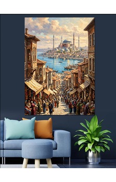 İstanbul Eski Sokak Manzarası Tablo Dekoratif Kanvas - Mdf Ahşap Tablo İstanbul Eski Sokak Manzarası Tablo Dekoratif Kanvas - Mdf Ahşap Tablo