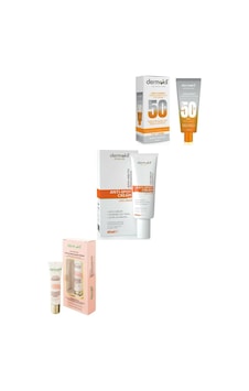 Dermokil 2'si 1 Arada Leke Karşıtı Koruyucu Yüz Güneş Kremi SPF50+ 50 ML + Göz Çevresi Kremi 15 ML + Güneş Kremi SPF30 60 ML Dermokil 2'si 1 Arada Leke Karşıtı Koruyucu Yüz Güneş Kremi SPF50+ 50 ML + Göz Çevresi Kremi 15 ML + Güneş Kremi SPF30 60 ML