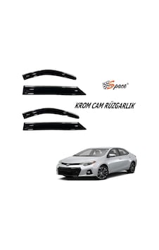 Toyota Corolla Uyumlu Krom Cam Rüzgarlığı 2014-2018- Caru400