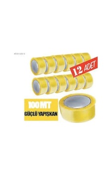 12 Adet 45mm X 100mt Şeffaf Koli Bandı Süper Kalite Koli Bantı Bant Marketim 12 Adet 45mm X 100mt Şeffaf Koli Bandı Süper Kalite Koli Bantı Bant Marketim