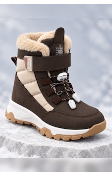 Muggo Peak İçi Kürklü Cırtlı Ve Bağcıklı Unisex Çocuk Kar Botu Kahverengi Muggo Peak İçi Kürklü Cırtlı Ve Bağcıklı Unisex Çocuk Kar Botu Kahverengi