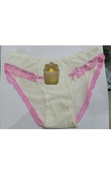 Papatya Tül Dantel Kadın Slip Külot V53 Krem - Pembe Papatya Tül Dantel Kadın Slip Külot V53 Krem - Pembe