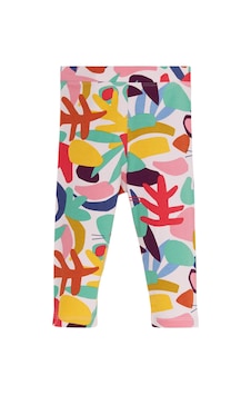 Lovetti Cutouts Foliage Kız Çocuk Desenli Diz Altı Tayt Kapri 8983 Çok Renkli