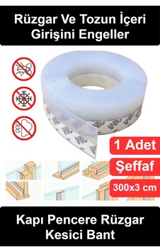 Rüzgarkesicibant Kapı Pencere Rüzgar Kesici Bant 3 Metre Şeffaf Silikon Kendinden Yapışkanlı Toz Ha Rüzgarkesicibant Kapı Pencere Rüzgar Kesici Bant 3 Metre Şeffaf Silikon Kendinden Yapışkanlı Toz Ha