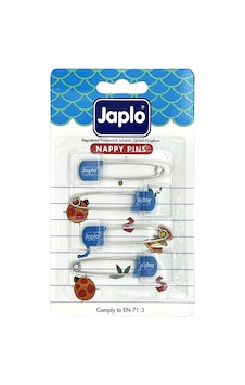 Japlo Emniyetli Çengelli Bebek İğnesi 4'lü - Mavi Çok Renkli Japlo Emniyetli Çengelli Bebek İğnesi 4'lü - Mavi Çok Renkli