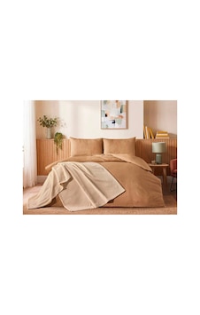 Doqu Home Casual Nevresim Takımı / Yatak Örtüsü Seti Çift Kişilik - Vizon Bej Doqu Home Casual Nevresim Takımı / Yatak Örtüsü Seti Çift Kişilik - Vizon Bej