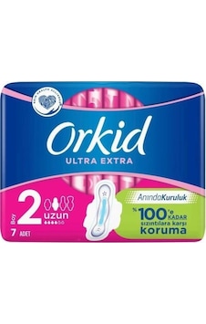 Orkid Ultra Extra Uzun Hijyenik Ped 7'li 2 Beden