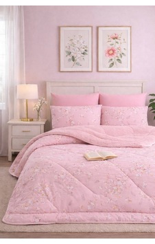 Welsoft Çift Kişilik Yorgan 195x215 Cm Çift Taraflı Ultra Yumuşak Silikon Dolgulu Pembe Pembe Welsoft Çift Kişilik Yorgan 195x215 Cm Çift Taraflı Ultra Yumuşak Silikon Dolgulu Pembe Pembe
