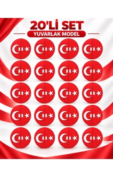 Ay Yıldız Gösteri Panosu Yuvarlak Model - 20'li Set Ay Yıldız Gösteri Panosu Yuvarlak Model - 20'li Set