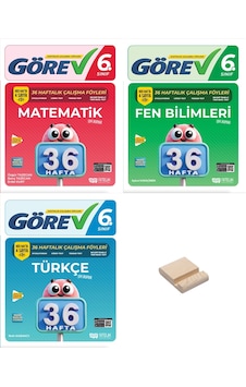 Nitelik 6. Sınıf Matematik Fen Ve Türkçe 36 Haftalık Görev Föyleri 3lü Set