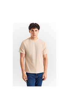 Süvari Bej Regular Bisiklet Yaka Tişört Ts1014000469-bj3