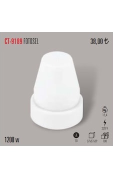 Cata Ct-9189 Fotosel 1200 Watt N11.33168 Cata Ct-9189 Fotosel 1200 Watt N11.33168