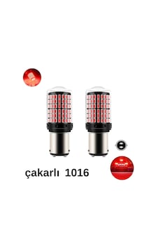 Carub 12v Ampul Kırmızı Çakarlı 1016 Çift Duy Bay15d 144 Smd Led Fren Stop Arka Sis Lambası Ampulü Kutupsuz 2li Set Carub 12v Ampul Kırmızı Çakarlı 1016 Çift Duy Bay15d 144 Smd Led Fren Stop Arka Sis Lambası Ampulü Kutupsuz 2li Set