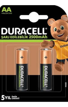 Şarjlı Pil Aa Kalem 2500Mah 2 Adet Duracell Şarjlı Pil Aa Kalem 2500Mah 2 Adet Duracell