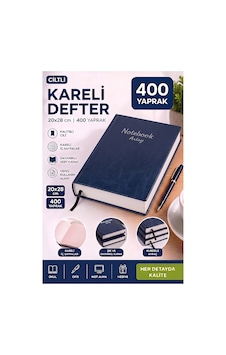 Ciltli Kareli Defter 400 Yaprak 20x28cm 1 Adet Çok Yapraklı Sert Kapaklı Not Hesap Defteri Okul Ofis Büro Lacivert Ciltli Kareli Defter 400 Yaprak 20x28cm 1 Adet Çok Yapraklı Sert Kapaklı Not Hesap Defteri Okul Ofis Büro Lacivert