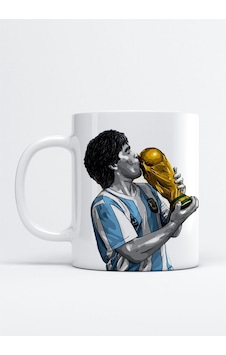 Diego Maradona Dünya Kupası Kupa Bardak Beyaz Diego Maradona Dünya Kupası Kupa Bardak Beyaz