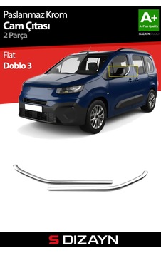 S-dizayn Fiat Doblo 3 Krom Cam Çıtası 2 Prç 2022 Üzeri A+ Kalite