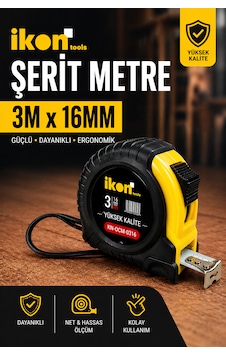Şerit Metre 3m X 16mm Profesyonel Ölçü Metresi Dayanıklı Gövde Kilitli Mekanizma Hassas Ölçüm 3 M Şerit Metre 3m X 16mm Profesyonel Ölçü Metresi Dayanıklı Gövde Kilitli Mekanizma Hassas Ölçüm 3 M