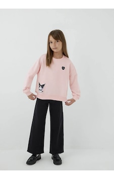 Mavi Kuromi Baskılı Kapüşonsuz Pembe Kız Çocuk Sweatshirt M7s10199-90773 Mavi Kuromi Baskılı Kapüşonsuz Pembe Kız Çocuk Sweatshirt M7s10199-90773