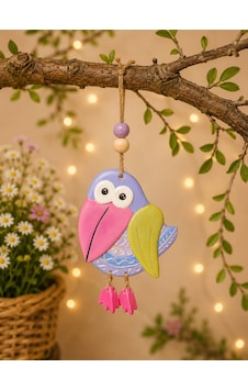 El Boyaması Kuş Duvar Süsü Balkon Ve Bahçe Dekoru Jüt İpli Asılabilir Dekoratif Süs 15x13 Cm Pembe El Boyaması Kuş Duvar Süsü Balkon Ve Bahçe Dekoru Jüt İpli Asılabilir Dekoratif Süs 15x13 Cm Pembe