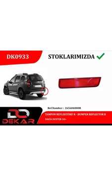 Tampon - 597 - Reflektörü R Dacia - Csmo-tex - Duster 10 1 Adet