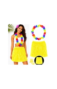Neon Sarı Hawaii Etek 40 Cm Ve Rengarenk Hawaii Kolye Neon Sarı Hawaii Etek 40 Cm Ve Rengarenk Hawaii Kolye