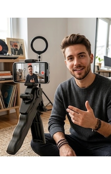 Buğz Katlanabilir Telefon Standı Mini Tripod Masaüstü Video Çekim Tutucu