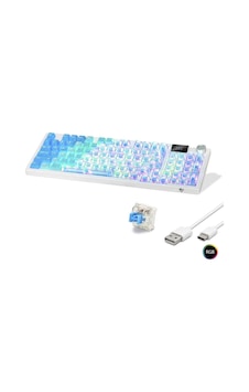 Kablosuz Mekanik Klavye Rgb Blue Switch 95 Tuş - Mavi Beyaz Mf1705m C82ad Kablosuz Mekanik Klavye Rgb Blue Switch 95 Tuş - Mavi Beyaz Mf1705m C82ad