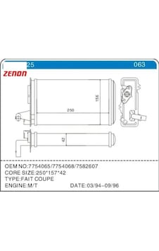 Kalorifer Radyatörü Tempra 95 01 Tipo 95 01 145 95 01 146 94 01 155 92 97 Zenon 7754065/ 7582699/ 7754068 Kalorifer Radyatörü Tempra 95 01 Tipo 95 01 145 95 01 146 94 01 155 92 97 Zenon 7754065/ 7582699/ 7754068