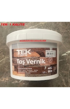 Tek Pro Su Bazlı Ahşap Vernik Doğal Taş Verniği Taş Duvar Verniği Akrilik Reçineli 2,5lt 2,5 L