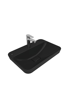 Kale Zero 2.0 60x40 Cm Siyah Yarı Gömme Dikdörtgen Lavabo Kale Zero 2.0 60x40 Cm Siyah Yarı Gömme Dikdörtgen Lavabo