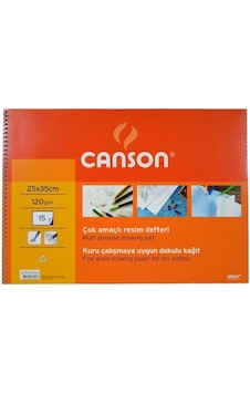 Canson Çok Amaçlı Resim Defteri 25x35 Cm 120 Gr 15 Yaprak Canson Çok Amaçlı Resim Defteri 25x35 Cm 120 Gr 15 Yaprak