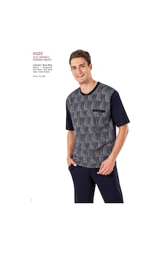 Pierre Cardin Erkek Kısa Kol 3'lü Pijama Takımı 6022 001