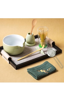 Redknot Matcha Seremoni Seti 8 Parça Seramik Kase Bambu Çırpıcı Elek Kaşık Japon Çay Seti Hediye Çok Renkli
