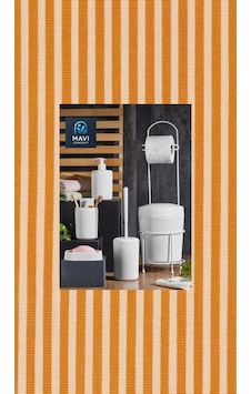 Modern 6 Parça Banyo Seti Çöp Kovalı Tuvalet Kağıtlığı Ve Fırçası-katı Ve Sıvı Sabunluk-diş Fırçalık Beyaz