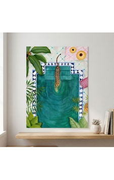Boho Tarzı Leoparlı Havuz Baş Çerçevesiz Tablo - Lüks Görünümlü Salon Ve Yatak Odası Duvar Posteri Boho Tarzı Leoparlı Havuz Baş Çerçevesiz Tablo - Lüks Görünümlü Salon Ve Yatak Odası Duvar Posteri