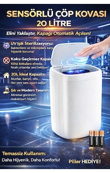 Sensörlü Teknolojik Çöp Kovası Sensörlü Teknolojik Çöp Kovası