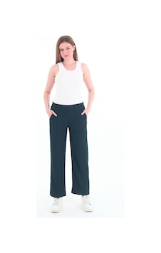 Rich Kadın Yüksek Bel Bol Paça Haki Pantalon Çok Renkli Rich Kadın Yüksek Bel Bol Paça Haki Pantalon Çok Renkli