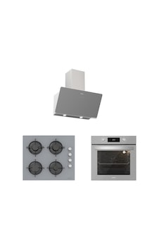 Silverline BO6504S01 - CS5349S01 - 3457 Soho 60 Gri Ankastre Set Silverline BO6504S01 - CS5349S01 - 3457 Soho 60 Gri Ankastre Set