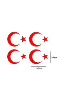 Mini Ay Yıldız Sticker 4'lu Ürün - Sticker Ay Yıldız Türkiye Bayrak Aşkı Boyut 4,5x3,5 Cm Mini Ay Yıldız Sticker 4'lu Ürün - Sticker Ay Yıldız Türkiye Bayrak Aşkı Boyut 4,5x3,5 Cm