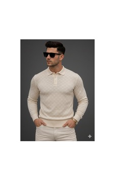 Pantoloncu Ali Polo Yaka Kazak Krem Pantoloncu Ali Polo Yaka Kazak Krem