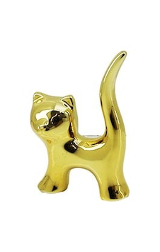 Kedi Tasarımlı Gold Seramik Biblo - Mini Boy - Parlak Altın Renk - Dekoratif Süs Kedi Tasarımlı Gold Seramik Biblo - Mini Boy - Parlak Altın Renk - Dekoratif Süs