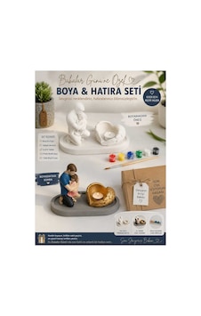 Babalar Günü Boyama Seti Baba Kız Figürü, Tealight Mumluk Ve Sunum Tepsisi Taş Tozu Dekor Seti Beyaz Babalar Günü Boyama Seti Baba Kız Figürü, Tealight Mumluk Ve Sunum Tepsisi Taş Tozu Dekor Seti Beyaz