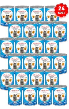 Ultravita Premium Yüksek Proteinli Somonlu Konserve Yetişkin Kedi Maması 24 x 415 G Ultravita Premium Yüksek Proteinli Somonlu Konserve Yetişkin Kedi Maması 24 x 415 G