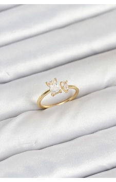 Clariss Pirinç Gold Renk Zirkon Taşlı Kadın Yüzük Çok Renkli 72089112