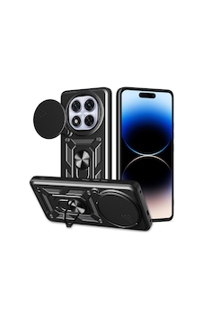 Xiaomi Redmi Note 14 Pro Plus Kılıf Magnetik Standlı Kamera Korumalı Sürgülü Vega Kapak Siyah Xiaomi Redmi Note 14 Pro Plus Kılıf Magnetik Standlı Kamera Korumalı Sürgülü Vega Kapak Siyah