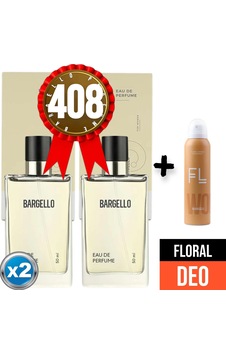 Bargello 408 Floral Kadın Parfüm EDP 2 x 50 ML + Kadın Sprey Deodorant 150 ML