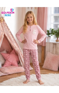 Tarık İnterlok Kumaş Geyik Nakışlı Kız Pijama Takımı 11-16 Yaş -ta6736470 - Pembe Tarık İnterlok Kumaş Geyik Nakışlı Kız Pijama Takımı 11-16 Yaş -ta6736470 - Pembe