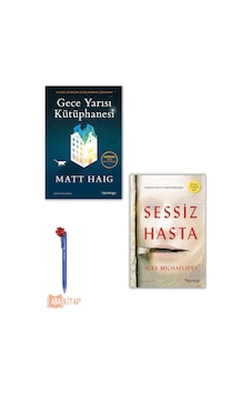 1. Gece Yarısı Kütüphanesi - Matt Haig, 2. Sessiz Hasta Alex - Michaelides, Kalem Hediyeli 1. Gece Yarısı Kütüphanesi - Matt Haig, 2. Sessiz Hasta Alex - Michaelides, Kalem Hediyeli